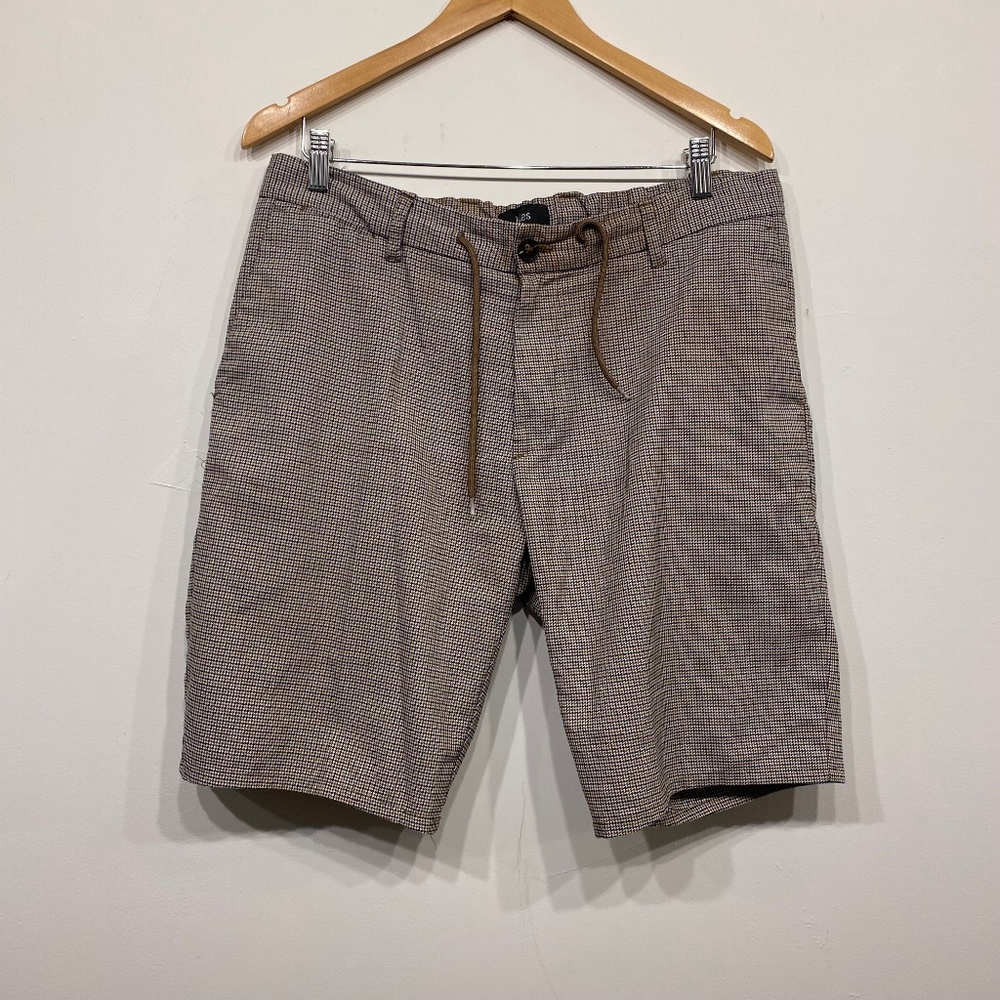 Jules Houndstooth‎ Preppy Dark Academia Flat Front Shorts Large